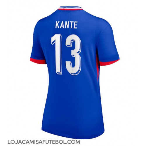 Camisa de Futebol França Kante #13 Equipamento Principal Mulheres Europeu 2024 Manga Curta